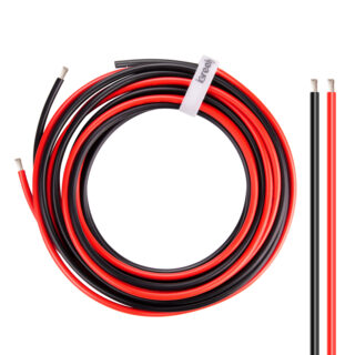 iGreely 6 Feet 12AWG Solar Extension Cable with Solar Panel Female and Male Connector Solar Panel Adapter 12 Gauge 6FT Red + 6FT Black